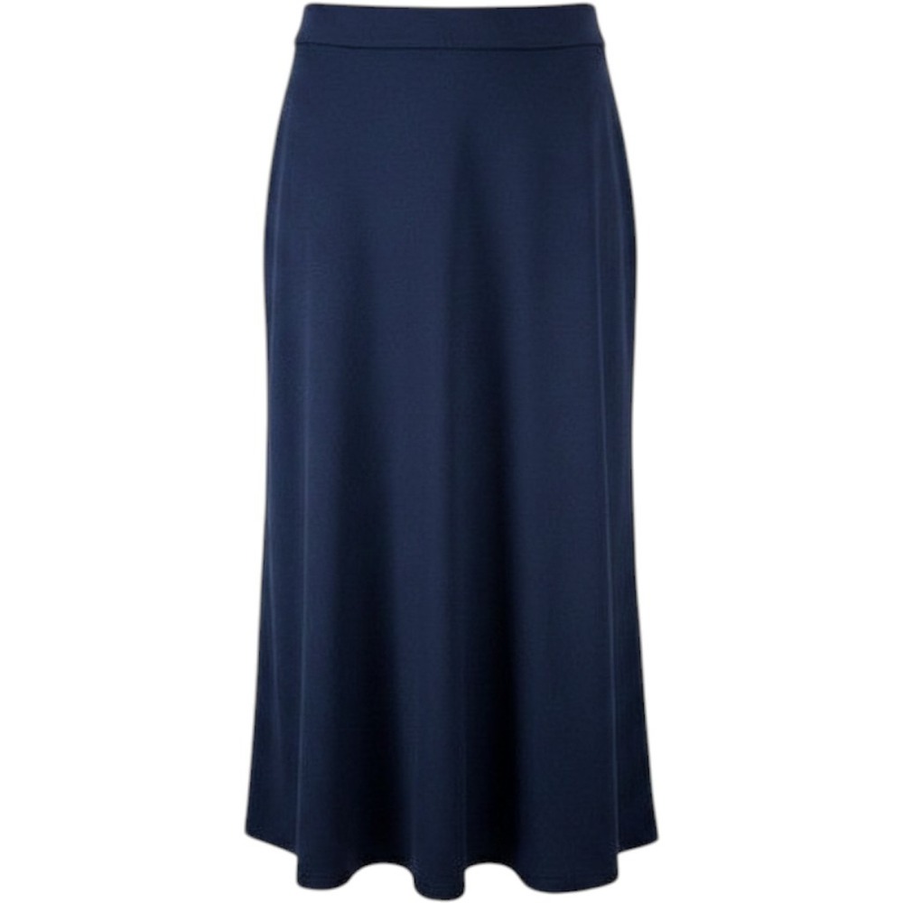 Ellos Dark Blue A-Line Skirt 22W/24W, Swingy Panel Hem Midi Workwear Skirt